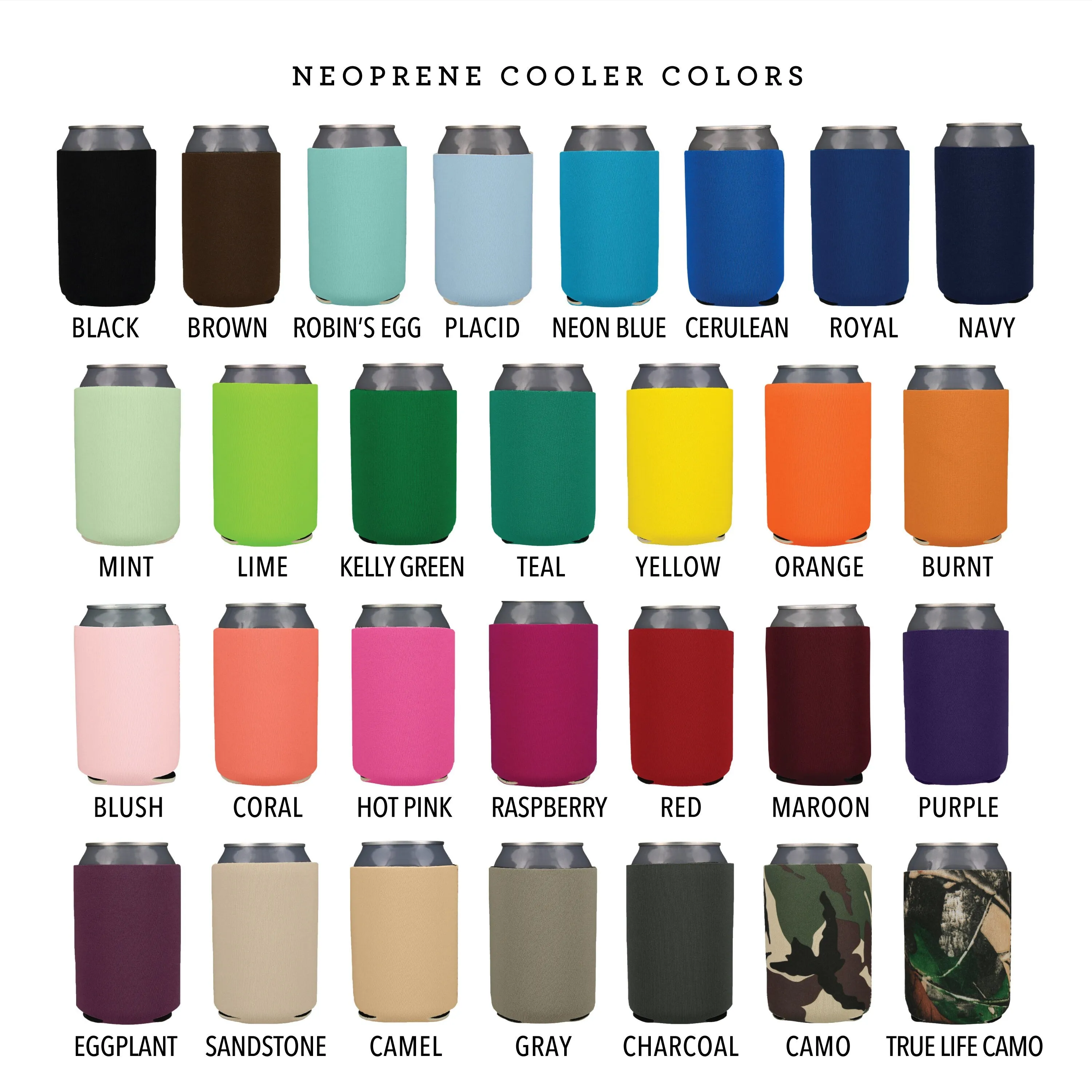 Neoprene Wedding Can Cooler #190N - Custom Pet Illustration