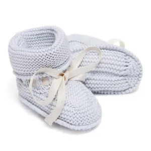 New! Grey Pima Cotton Baby Booties