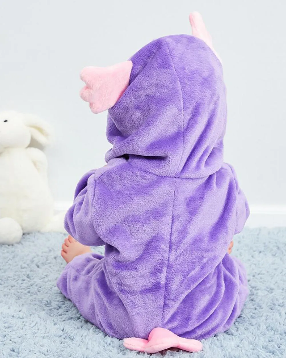 Newborn Baby Cartoon Owl Snowsuit Warm Hooded Romper Jumpsuit