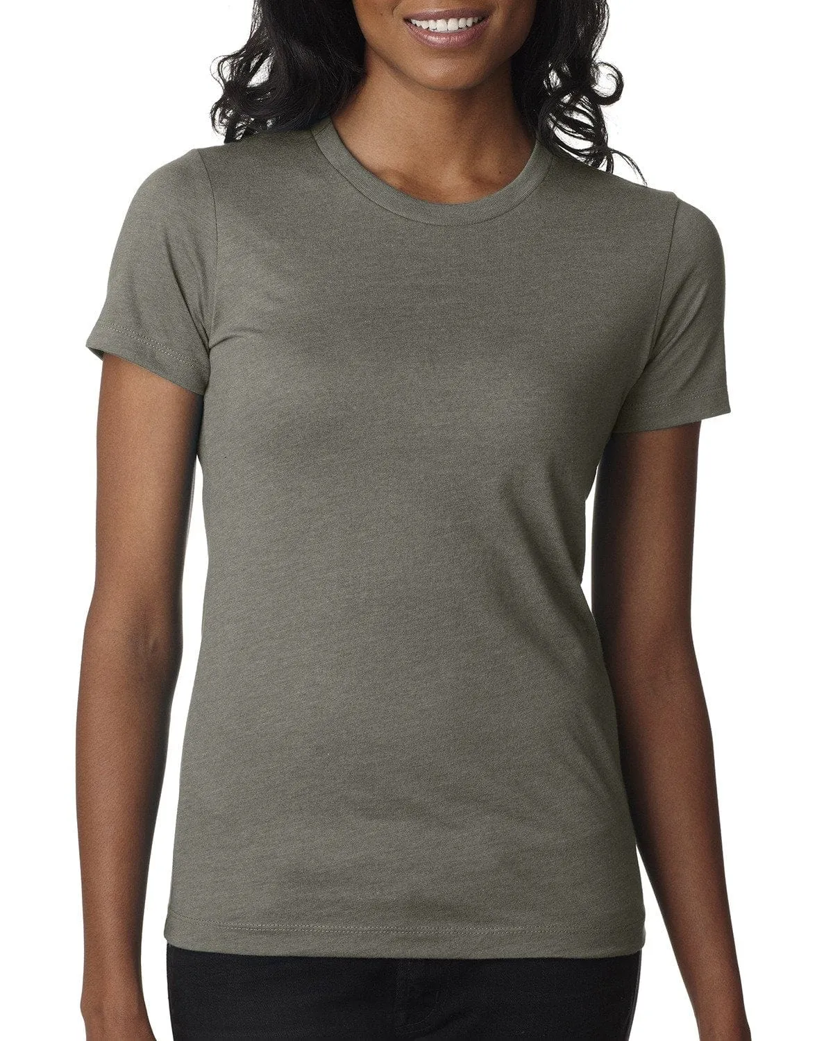 Next Level Ladies CVC Crew Tee | Warm Gray
