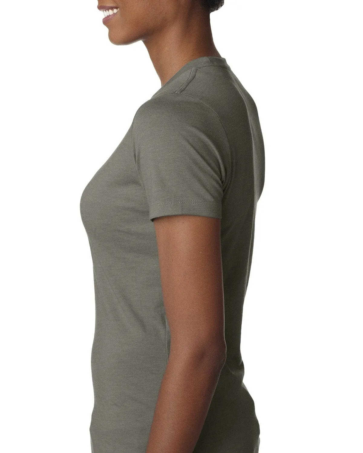 Next Level Ladies CVC Crew Tee | Warm Gray