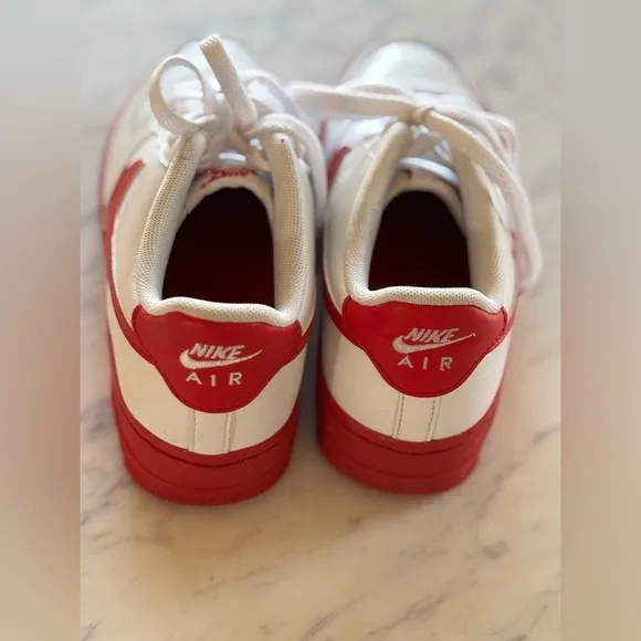 Nike Air Force 1 Low White RedSole Sneakers Youth 4.5 Womens 6