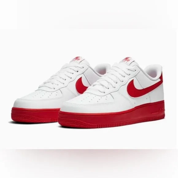 Nike Air Force 1 Low White RedSole Sneakers Youth 4.5 Womens 6