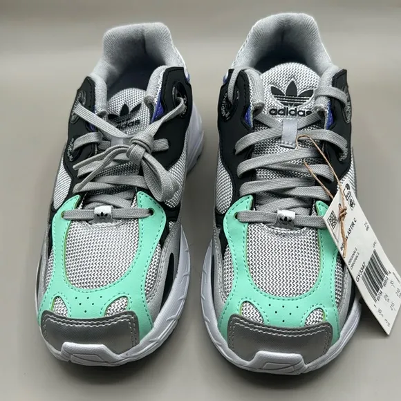 NWT! Adidas Astir Sneakers Girls 3 Purple, Silver, Aqua, Black