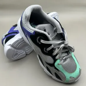 NWT! Adidas Astir Sneakers Girls 3 Purple, Silver, Aqua, Black