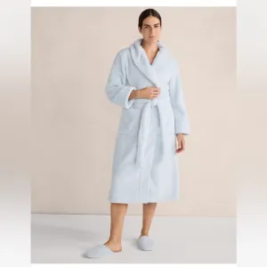NWT Haven Well Within Dreamy Soft Plushy Robe in Heron Light Blue Size XS
