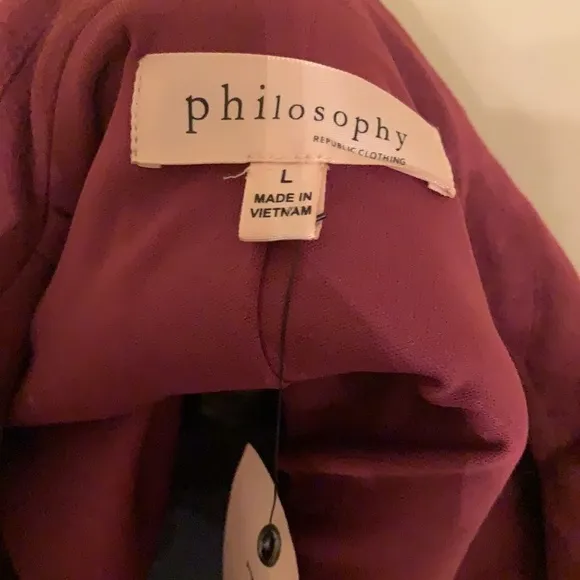 NWT Philosophy faux suede vest size - L