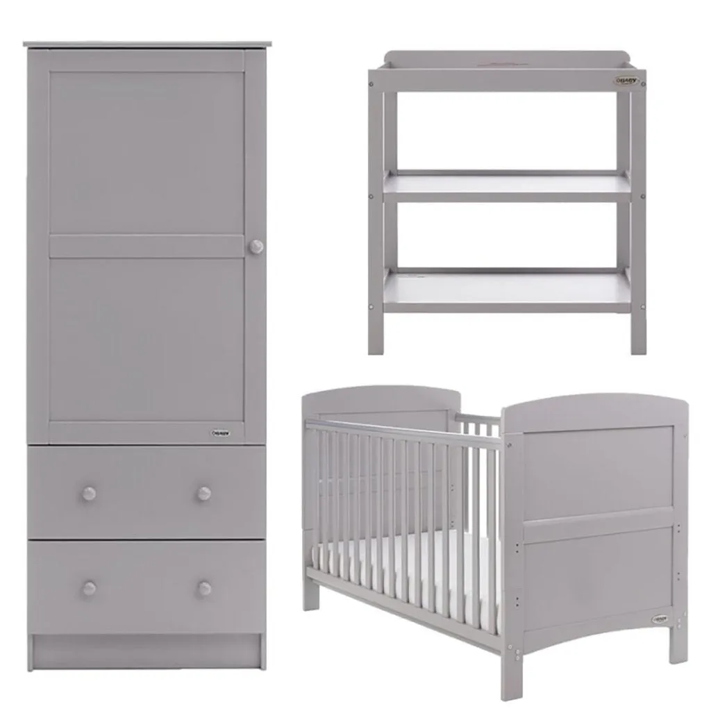 OBABY Grace 3 Piece Room Set - Warm Grey