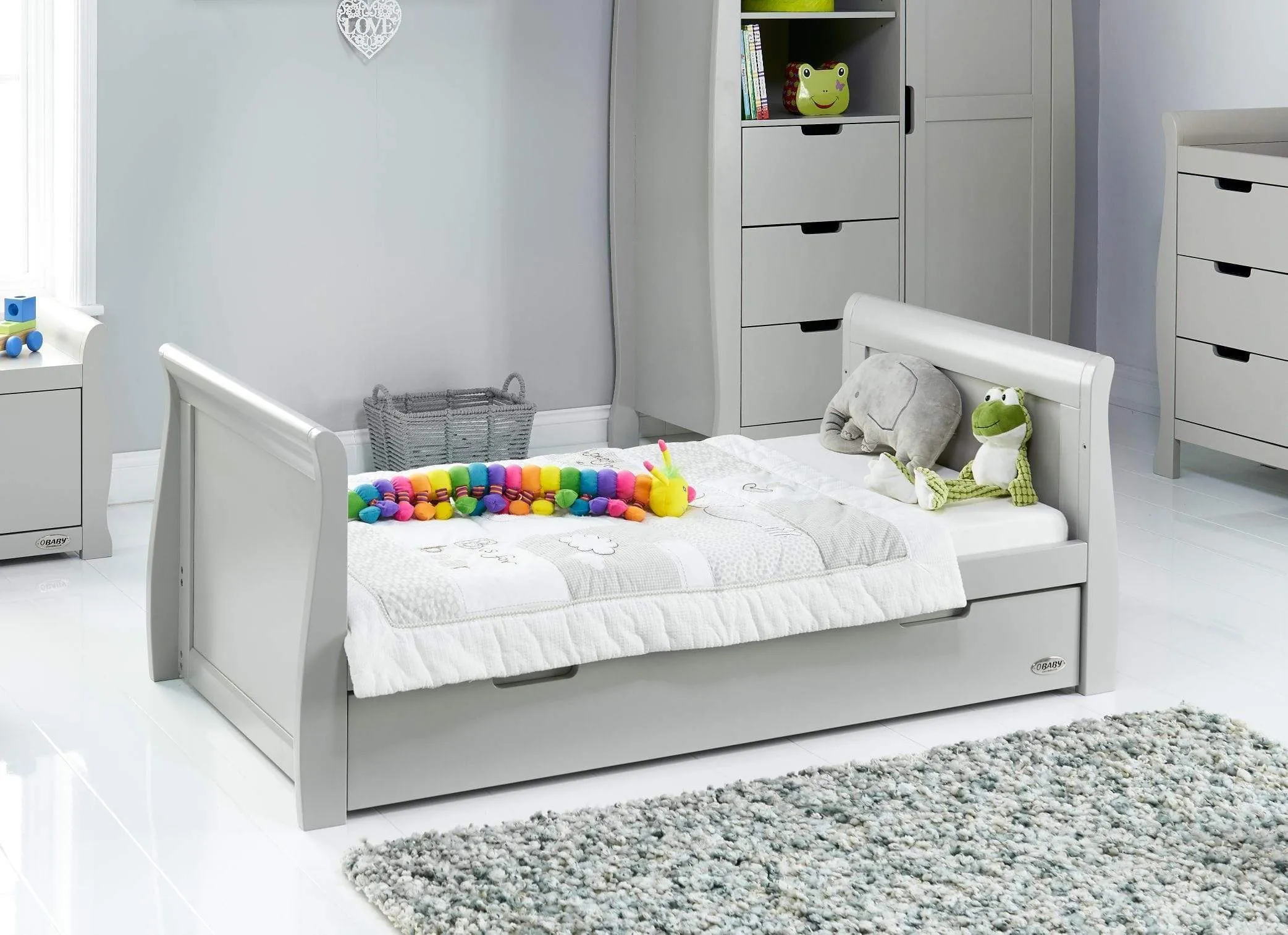 Obaby Stamford Classic Cot Bed - Warm Grey