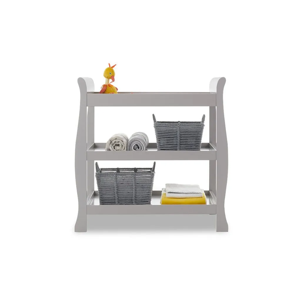 OBABY Stamford Sleigh Open Changing Unit - Warm Grey