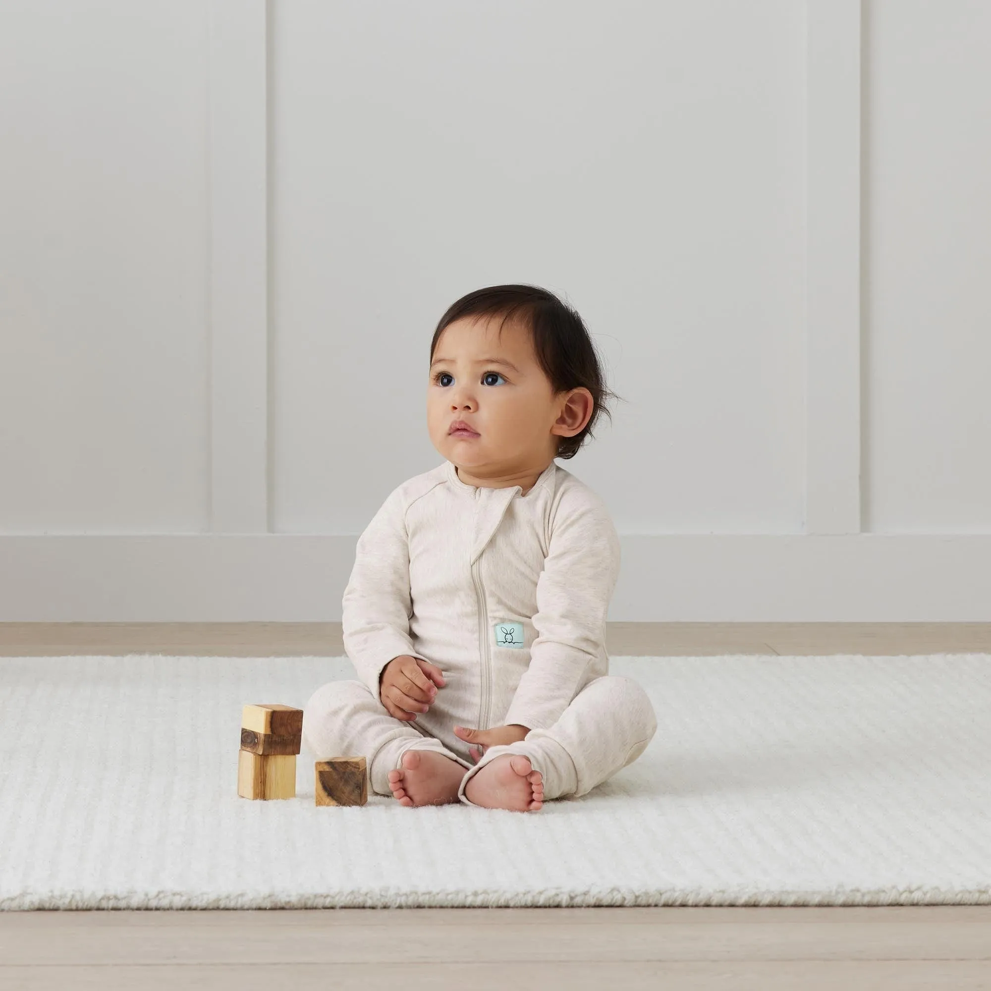 Organic Layers Long Sleeve Sleepsuit - Extra Warm - Oatmeal