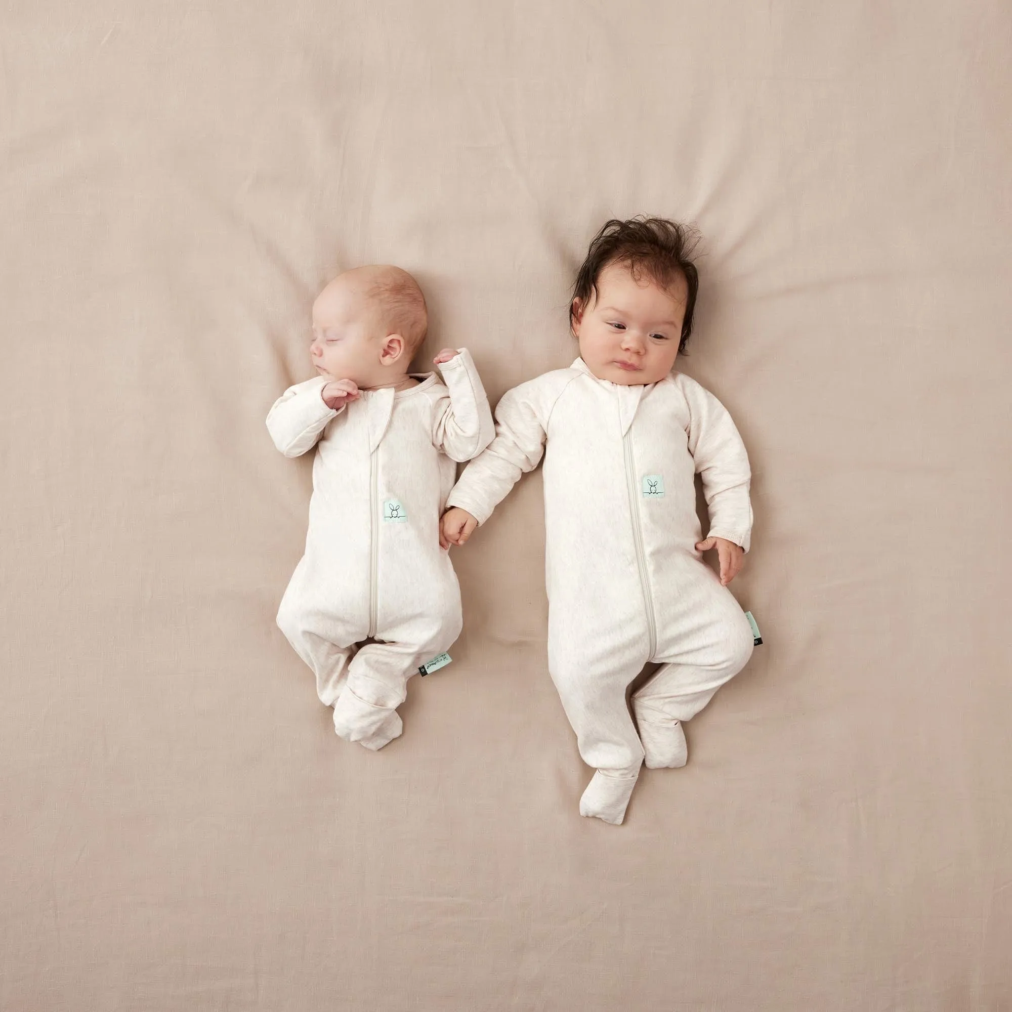 Organic Layers Long Sleeve Sleepsuit - Extra Warm - Oatmeal
