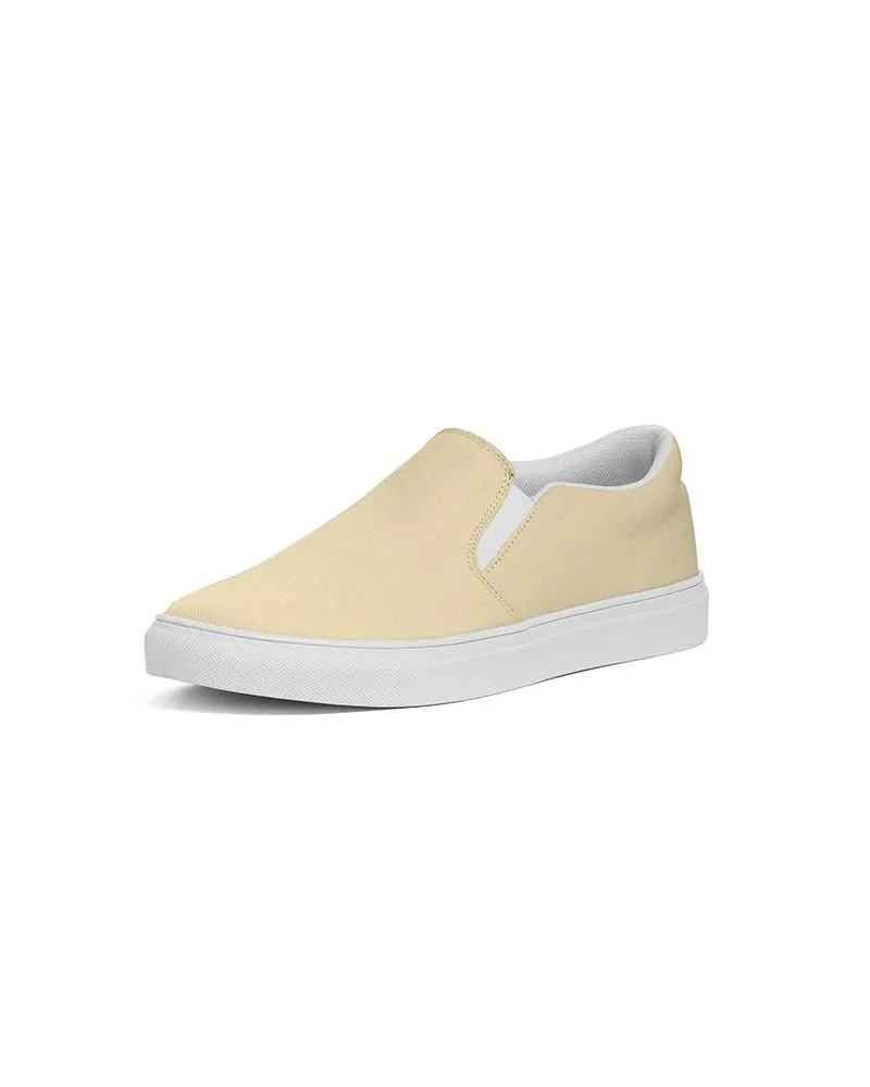 Pale Pastel Orange Yellow Slip-On Canvas Sneakers | Women's | Bright Pale Pastel Orange Yellow | C0M8Y30K0