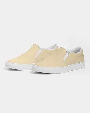Pale Pastel Orange Yellow Slip-On Canvas Sneakers | Women's | Bright Pale Pastel Orange Yellow | C0M8Y30K0