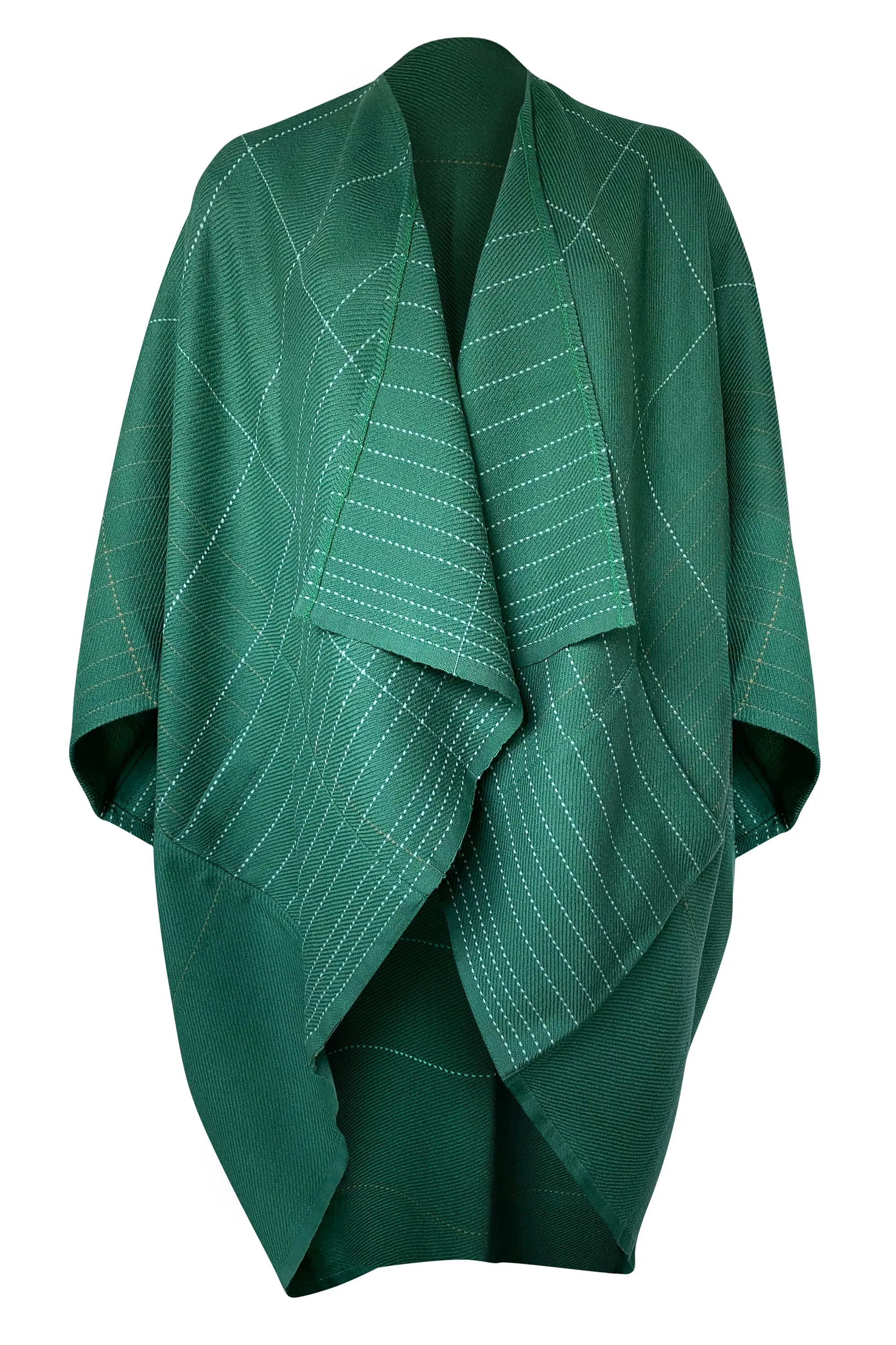 PETITE Wool Kimono Warm Jade