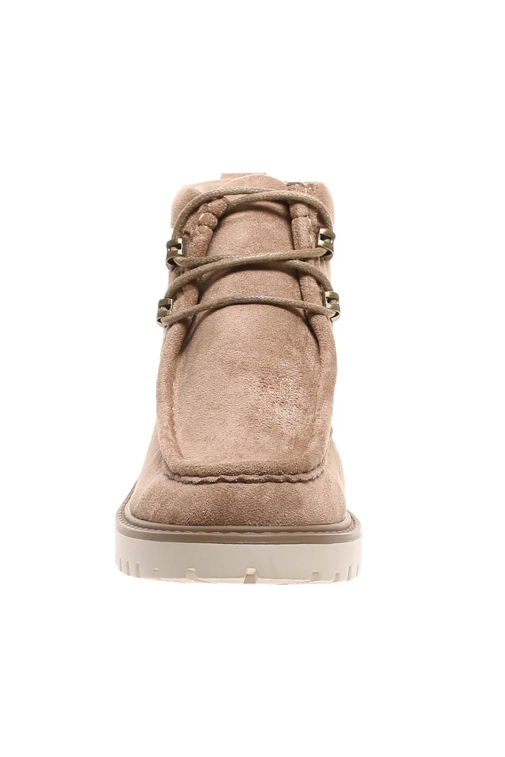 Pierre Dumas Soho Lace Heeled Booties for Women in Taupe | 89220-434 TAUPE