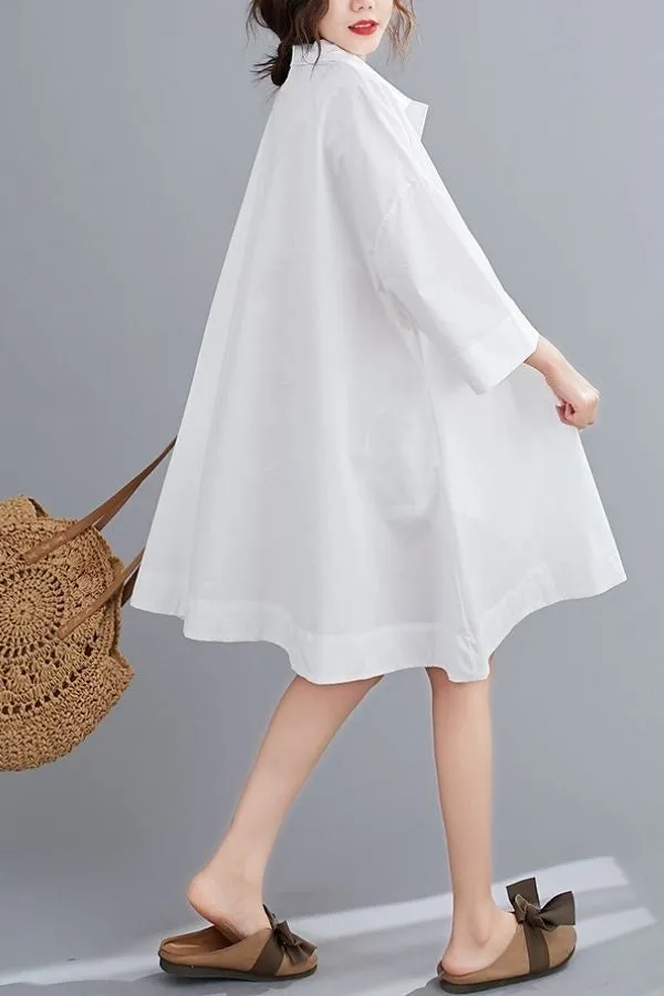 Plus Size Cozy Shirt Dress