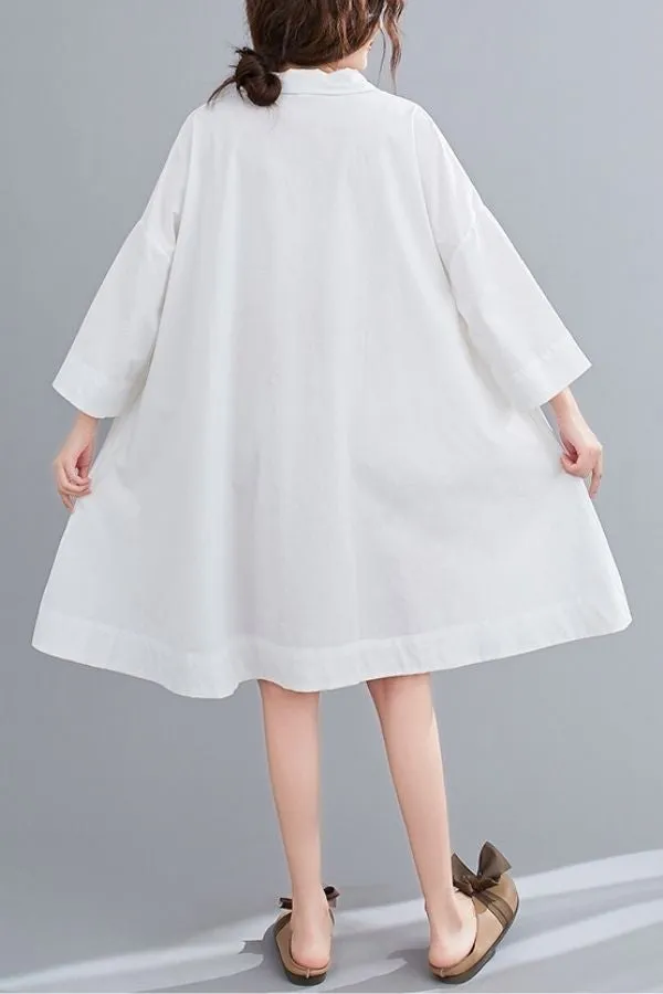 Plus Size Cozy Shirt Dress