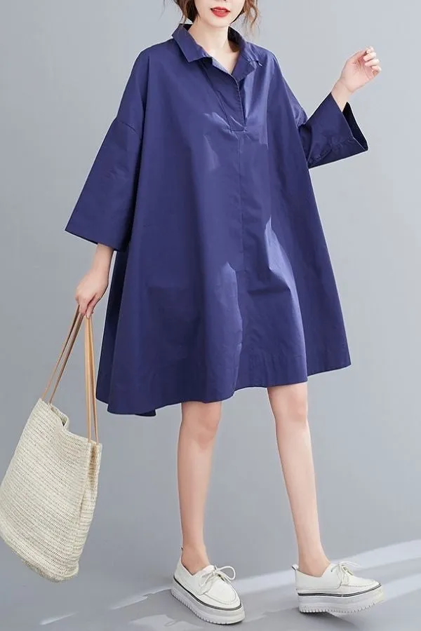 Plus Size Cozy Shirt Dress
