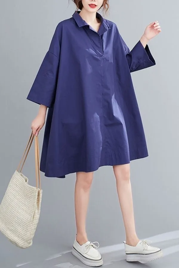 Plus Size Cozy Shirt Dress