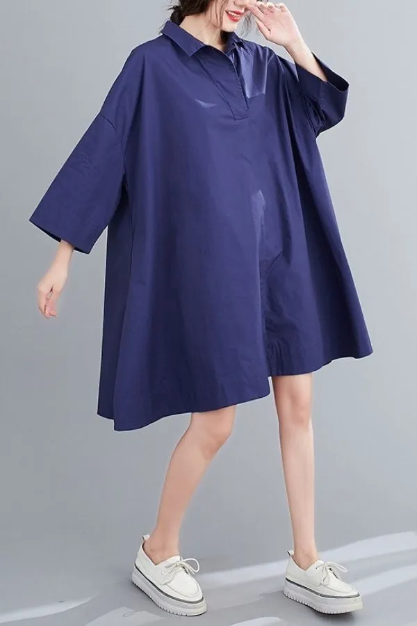 Plus Size Cozy Shirt Dress