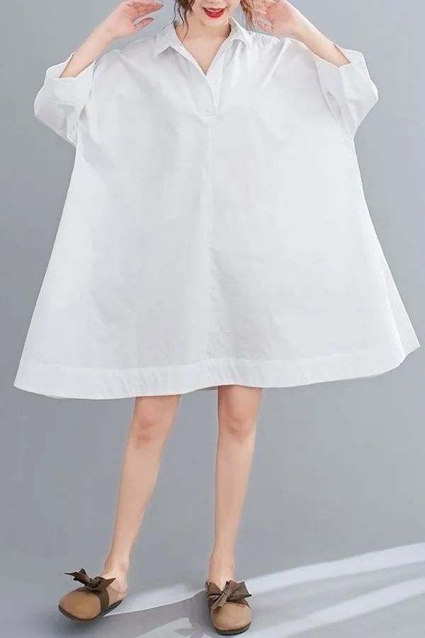 Plus Size Cozy Shirt Dress