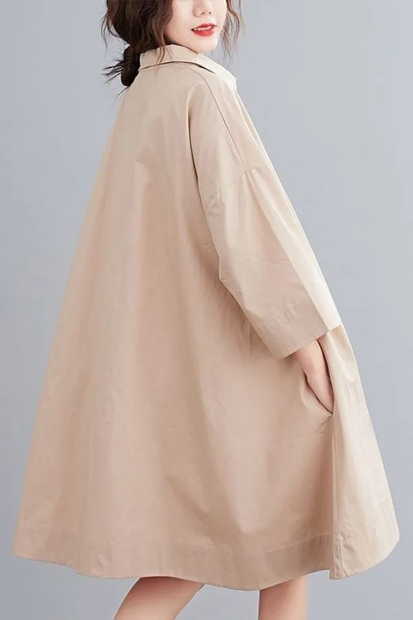 Plus Size Cozy Shirt Dress