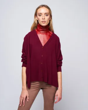 pointelle cardigan - pompeii