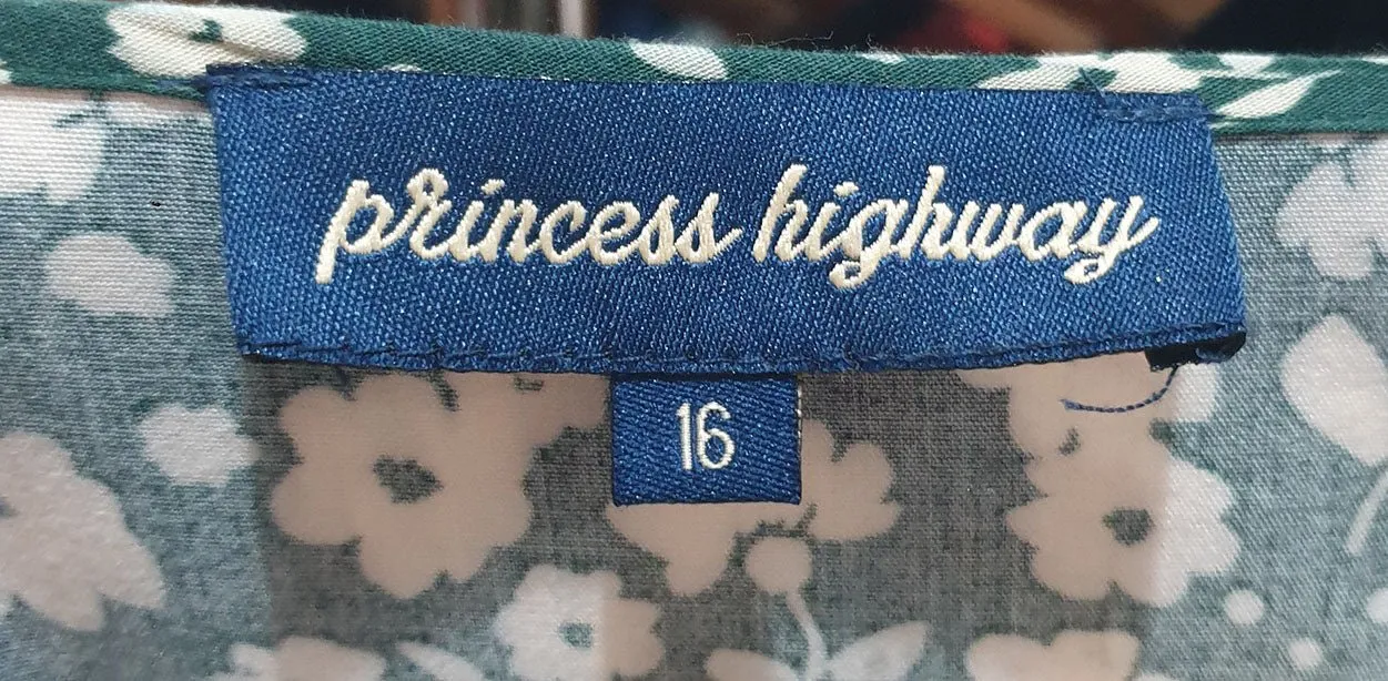 Princess Highway green floral wrap dress size 16