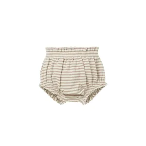 Quincy Mae Gathered Bloomers - Warm Grey Stripe