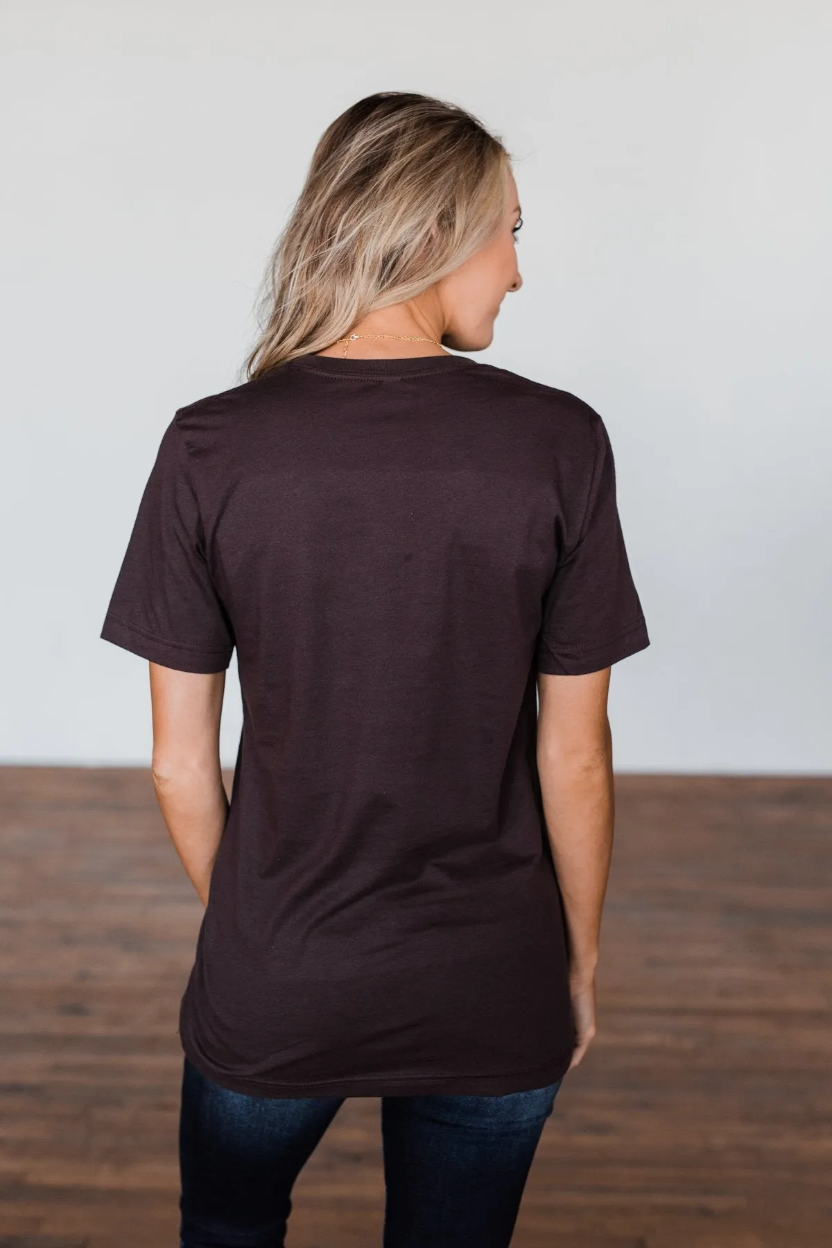"Hello Fall" Graphic Tee- Dark Brown