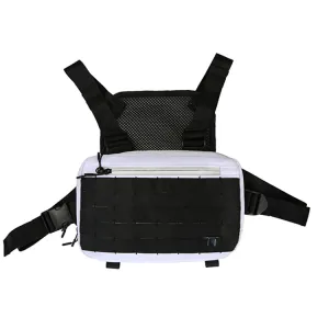 "TACTICAL" Sacoche Ventrale Streetwear Blanc & Noir - URB1™