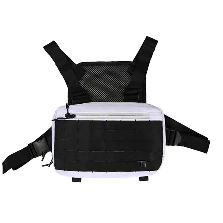 "TACTICAL" Sacoche Ventrale Streetwear Blanc & Noir - URB1™