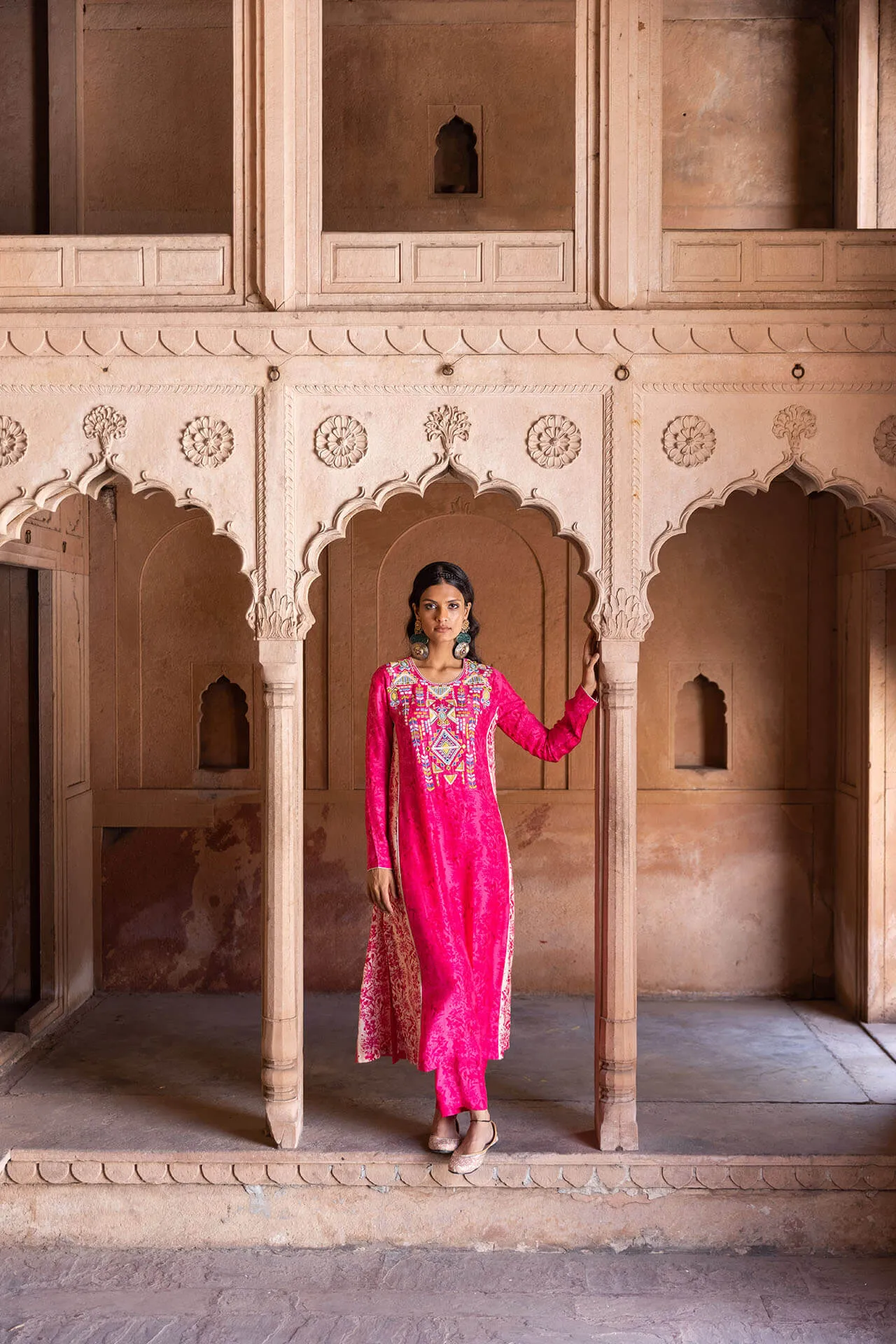 Rani Pink Kurta Set
