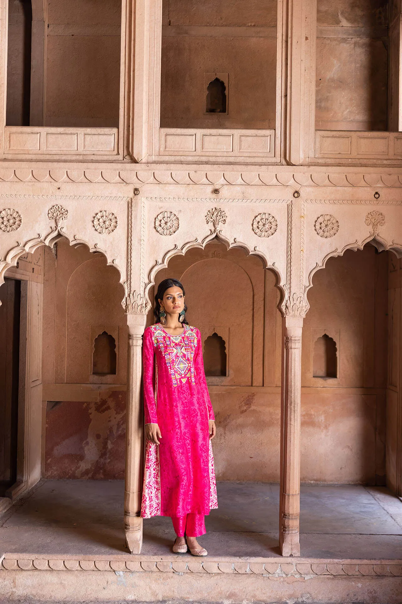Rani Pink Kurta Set