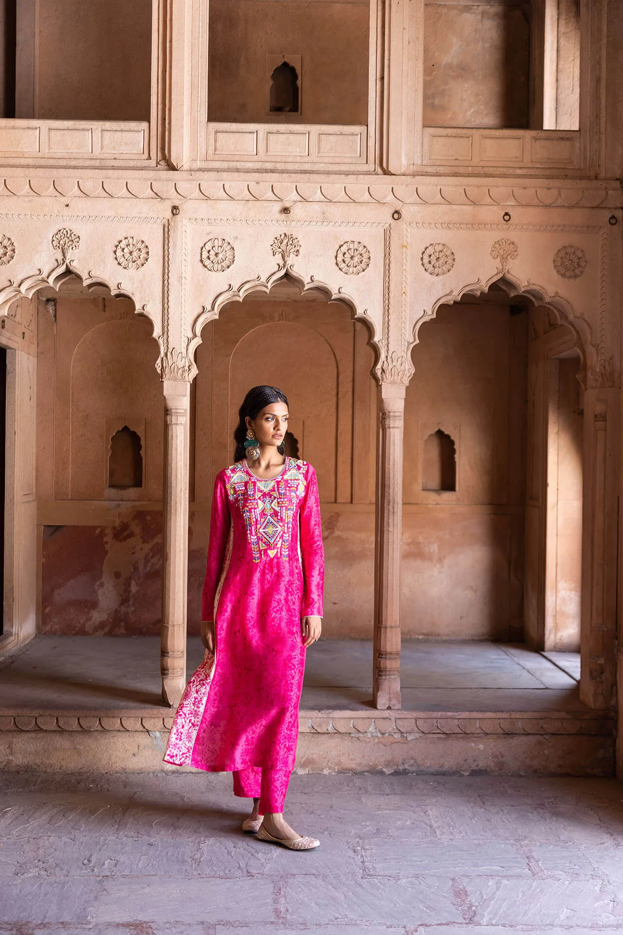 Rani Pink Kurta Set