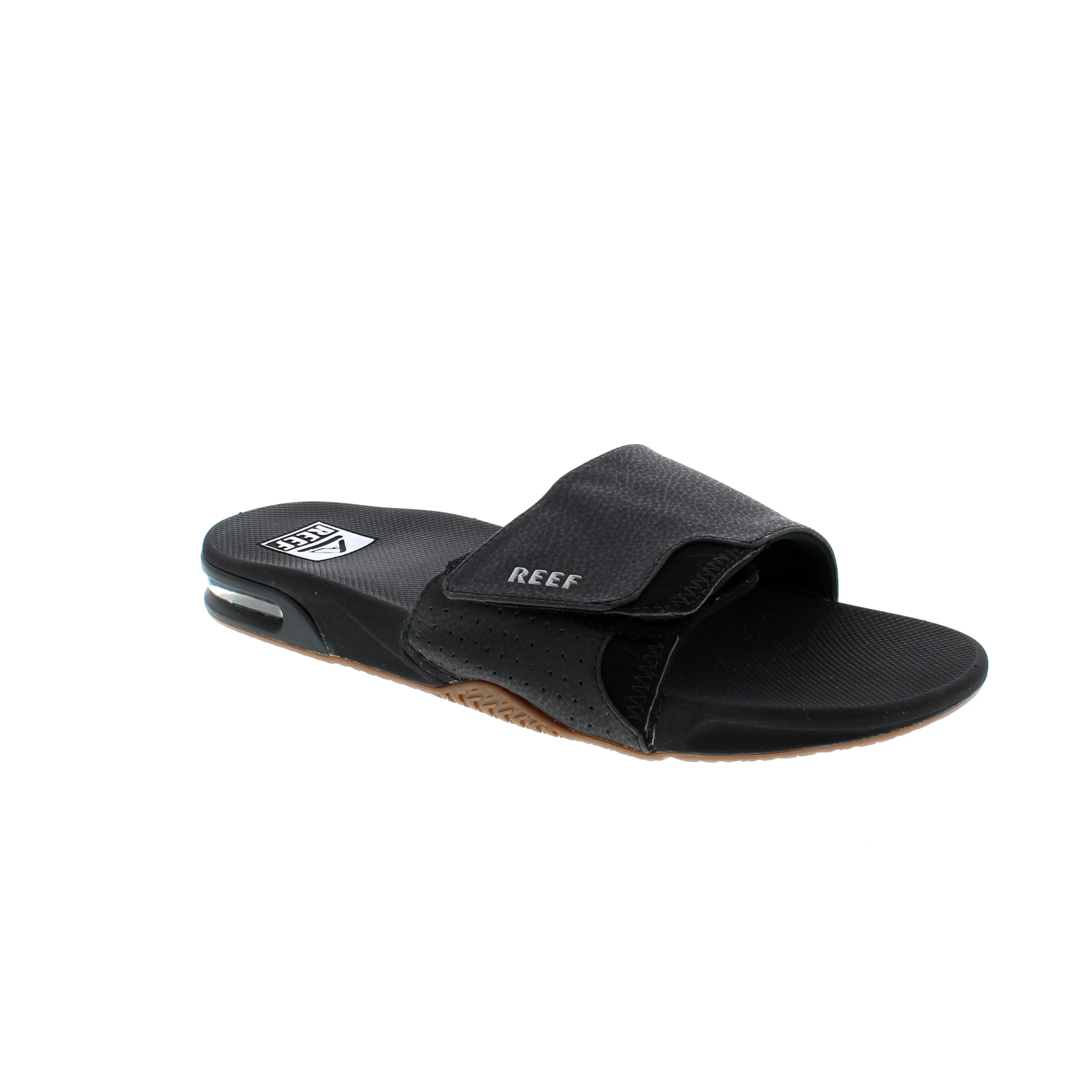 Reef Fanning Slide - Black/Silver