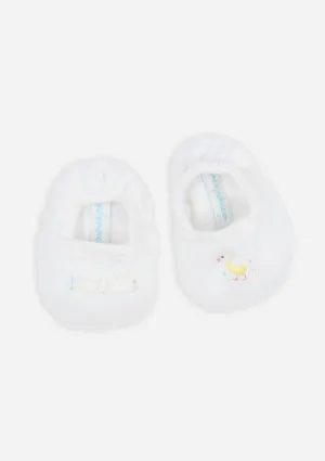 Reversible Hatchling Booties, Ivory
