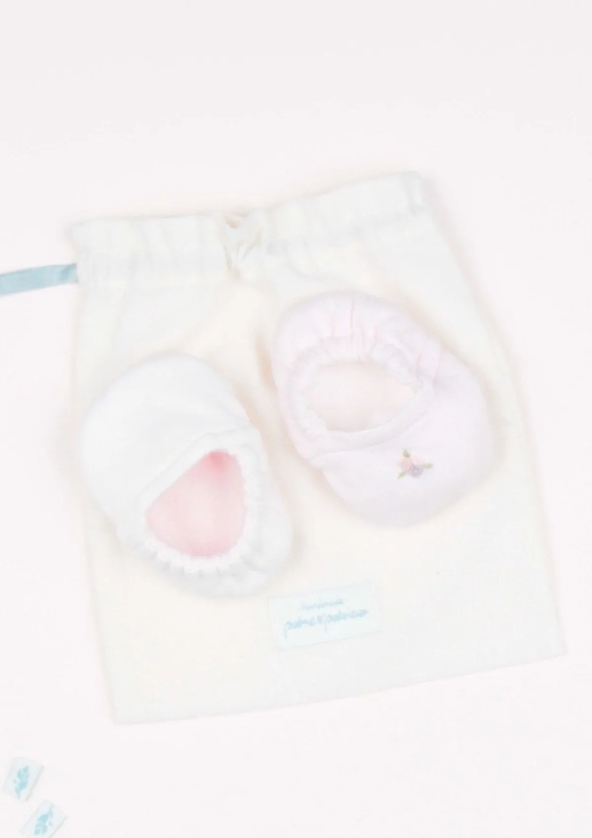 Reversible Roses Booties, Blush