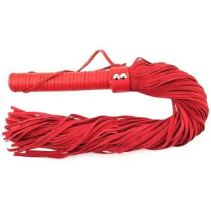 Rouge Garments Red Suede Flogger with a Leather Handle