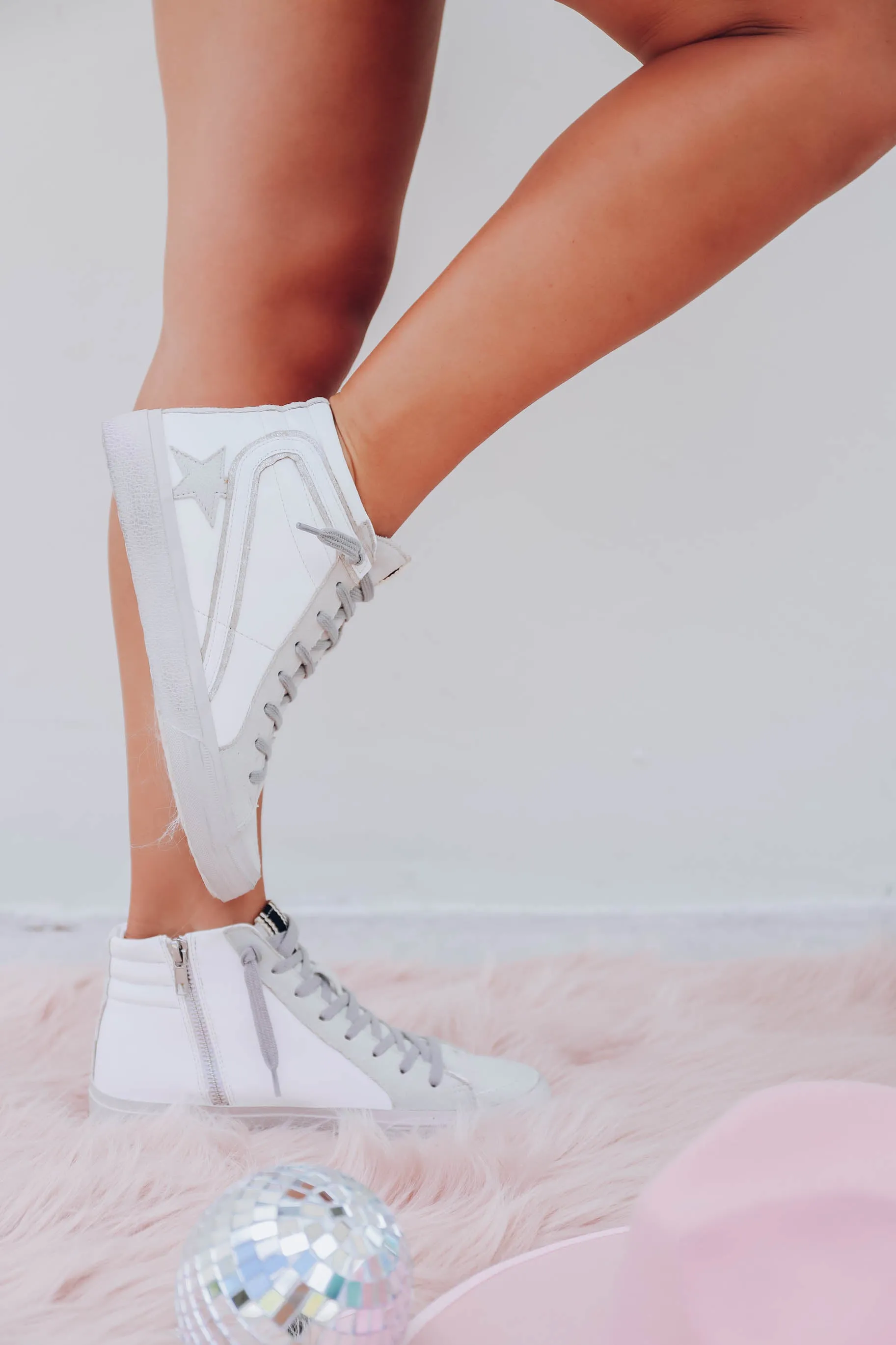 Roxanne High Top Sneaker by Shu Shop - Off White