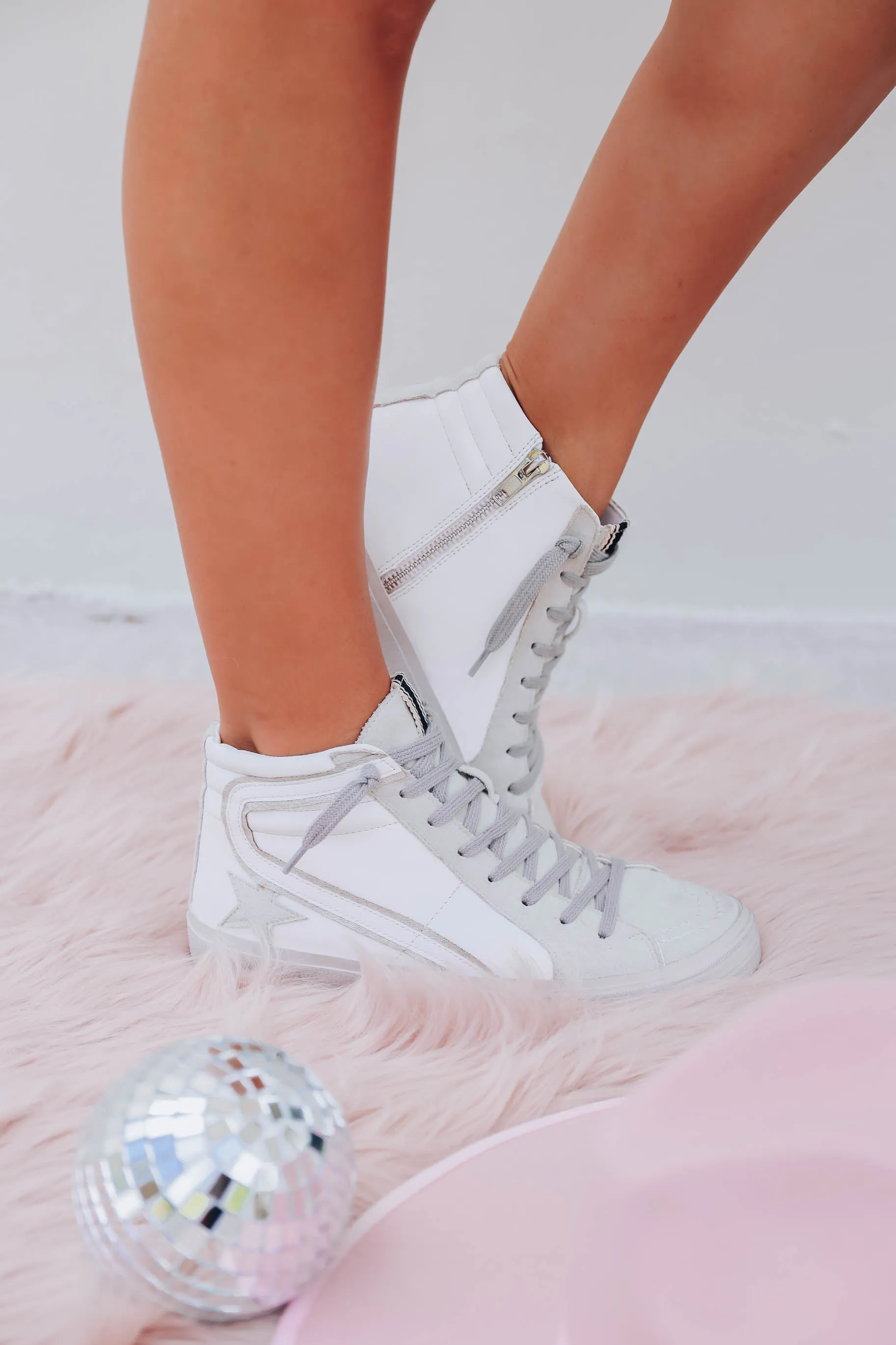 Roxanne High Top Sneaker by Shu Shop - Off White