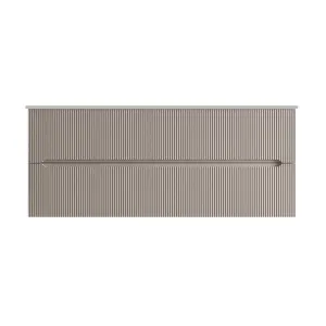Runway 2 Drawers Bathroom Vanity with Solid Surface Matte Grey without Faucet Hole - Wall Mount - 48" Mdf/Matt Warm Grey