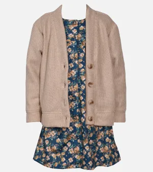 Sage Knit Dress and Cardigan
