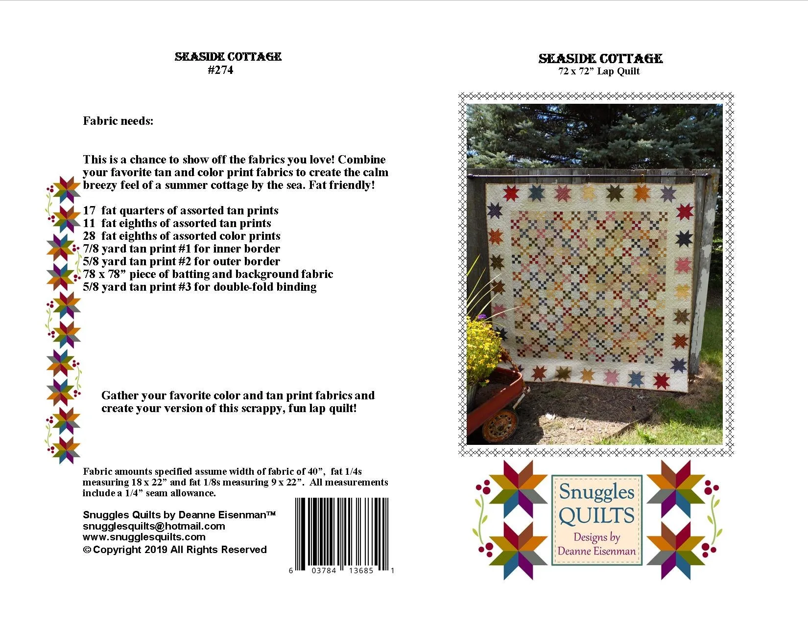 Seaside Cottage Quilt Pattern