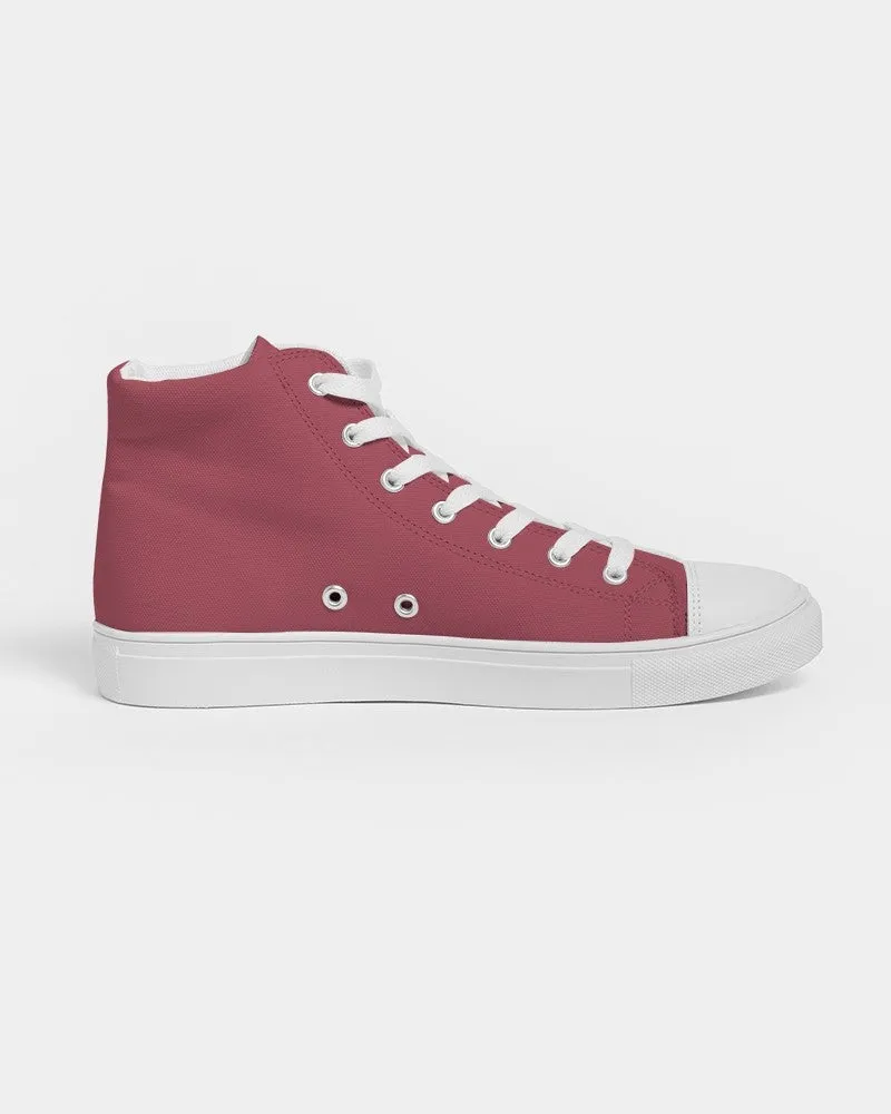 Shaded Midtone Pink High-Top Canvas Sneakers | Men's | C0M80Y40K30