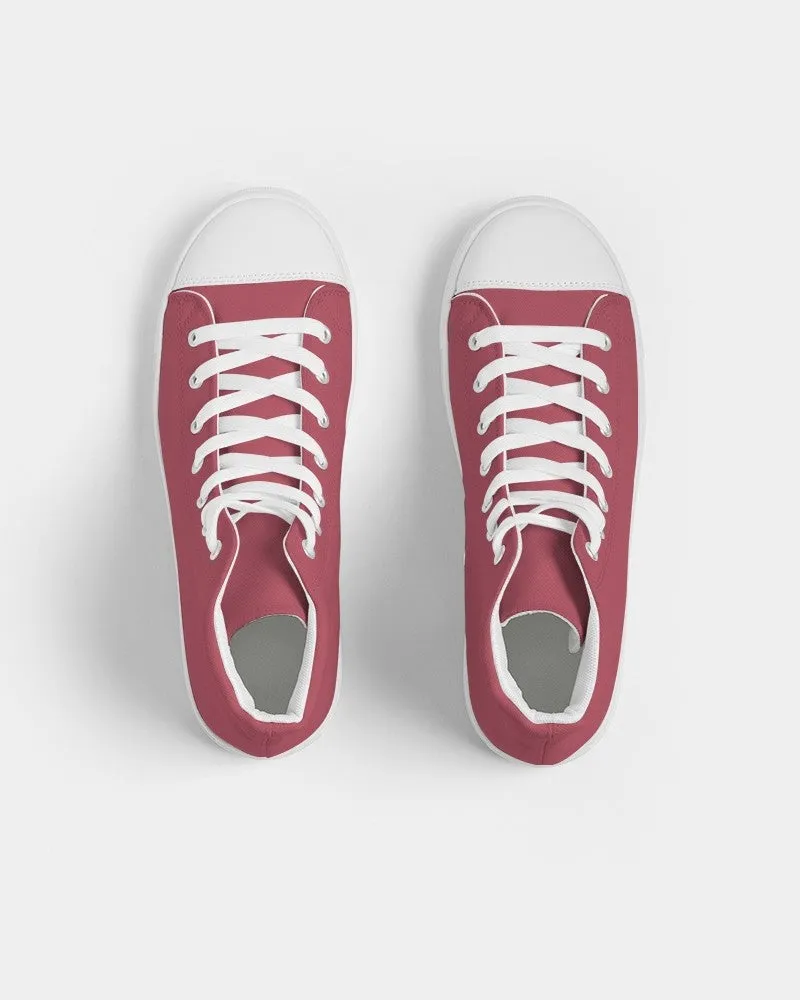 Shaded Midtone Pink High-Top Canvas Sneakers | Men's | C0M80Y40K30