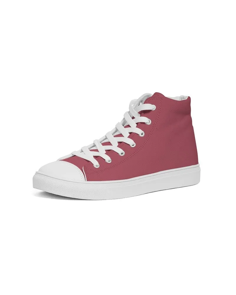 Shaded Midtone Pink High-Top Canvas Sneakers | Men's | C0M80Y40K30