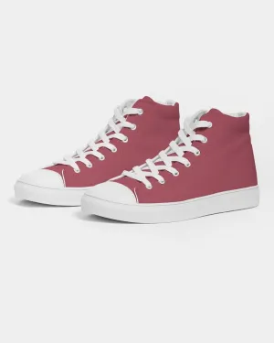 Shaded Midtone Pink High-Top Canvas Sneakers | Men's | C0M80Y40K30