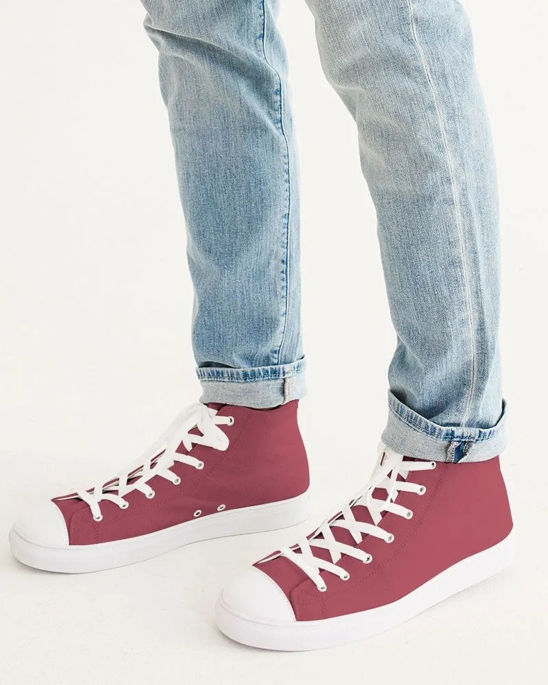Shaded Midtone Pink High-Top Canvas Sneakers | Men's | C0M80Y40K30